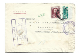 IRAN PERSIA - 1942 COVER TO SWITZERLAND - CENSORED MULTIPLE CENSOR MARKS IRAQ CENSORSHIP ANGLO SOVIET PERSIAN - Iran