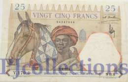 FRENCH WEST AFRICA 25 FRANCS 1937 PICK 22 XF - Other - Africa