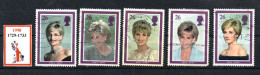 United Kingdom Lady Diana 1998 Michel 1729-1733 USED - Used Stamps