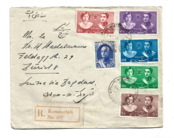 IRAN PERSIA - 1939 KERMANCHAH REGISTERED COVER TO SWITZERLAND - MARIAGE FULL SET NOT COVER REAL CIRCULATION - Iran