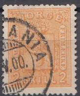 Norwegen Mi.Nr. 12 Freim. Wappen (2 Sk) Gestempelt - Used Stamps