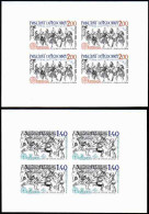 Andorre  Non Dentelés N°292/293  Europa 1981  2 Feuillets De 4 Timbres Non Dentelés Qualité:** Cote:460 - Autres & Non Classés