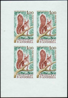 Andorre Non Dentelés N°267 1f Ecureuil Feuillet De 4 Timbres Non Dentelés Qualité:** Cote:122 - Autres & Non Classés