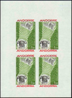 Andorre Non Dentelés N°252 1f 1ère Liaison Téléphonique Feuillet De 4 Timbres Non Dentelés Qualité:** Cote:92 - Otros & Sin Clasificación