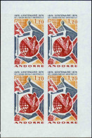 Andorre Non Dentelés N°242 UPU Feuillet De 4 Timbres Qualité:** Cote:440 - Andere & Zonder Classificatie