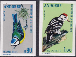 Andorre Non Dentelés N°232/233  Oiseaux 2 Valeurs Qualité:** Cote:50 - Autres & Non Classés