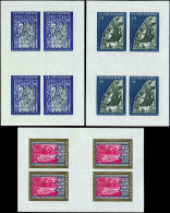 Andorre Non Dentelés N°221/223  Saint Jean De Caselles 3 Feuillets De 4 Timbres Non Dentelés Qualité:** Cote:280 - Sonstige & Ohne Zuordnung