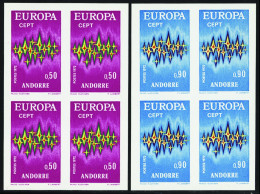 Andorre Non Dentelés N°217/218  Europa 1972 2 Blocs De 4 Qualité:** Cote:440 - Autres & Non Classés