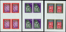 Andorre Non Dentelés N°206/208  Retable 3 Feuillets De 4 Timbres Non Dentelés Qualité:** Cote:276 - Otros & Sin Clasificación