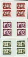 Andorre Non Dentelés N°191/193  Fresque Du 16è Siècle  3 Feuillets De 4 Timbres Non Dentelés Qualité:** Cote:440 - Otros & Sin Clasificación