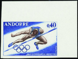 Andorre Non Dentelés N°190 40c Jeux Olympiques De Mexico Qualité:** Cote:77 - Autres & Non Classés