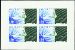 Andorre Non Dentelés N°177 Satellite Français "FRI3 Feuillet De 4 Timbres Non Dentelés Qualité:** Cote:520 - Altri & Non Classificati