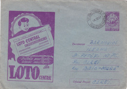 ADEVERTYSING LOTO GAME , USED,   1958, COVERS STATIONERY   ROMANIA - Ganzsachen