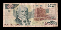 México 2000 Pesos 1989 Pick 86c Serie EA Bc F - Mexique