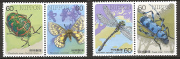 Japon Nippon 1986 N° 1589 / 92 ** Insectes, Coléoptère, Papillon, Libellule Parnassius Punaise Clown Rosalia Epiophlebia - Nuevos