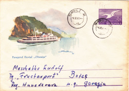SHIP , USED,   1961, COVERS STATIONERY   ROMANIA - Ganzsachen