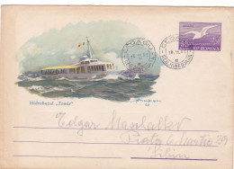 SHIP , USED,   1961, COVERS STATIONERY   ROMANIA - Ganzsachen