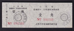 CHINA CHINE CINA JINGSU NANJING 210002 ADDED CHARGE LABEL (ACL)  0.10 YUAN 5 Large Number / 6 Small Number  VARIETY - Otros & Sin Clasificación