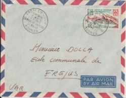 NOUVELLE CALEDONIE - 1960 - ENVELOPPE FDC Par AVION De NOUMEA => FREJUS - Cartas & Documentos