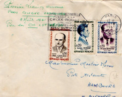 AFFRANCHISSEMENT COMPOSE SUR LETTRE DE PARIS 1961 - Tarifs Postaux