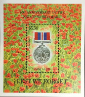 St Lucia 1995 World War II Anniversary Minisheet MNH - St.Lucia (1979-...)