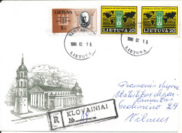 Lithuania Registered Cover Sent To Vilnius Klovainiai 15-2-1996 - Litauen