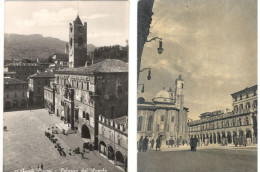 ASCOLI PICENO (MARCHE)  -Piazza Del Popolo - 2 Cartoline Viaggiate - Ascoli Piceno