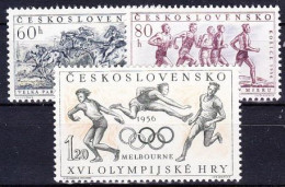 ** Tchécoslovaquie 1956 Mi 981-3 (Yv 855-7 B), (MNH)** - Ungebraucht