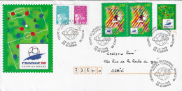 1998 Coupe Du Monde De Football "France 98" 1/8e De Finale Nigéria/ Danemark : Lettre Entier Postal Recommandé - 1998 – Frankreich