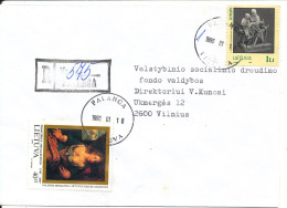 Lithuania Registered Cover Sent To Vilnius Palanga 10-1-1996 - Lituanie