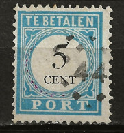 PAYS-BAS: Obl., TAXE: YT N° 5 (I), 34 Anneaux, TB - Postage Due