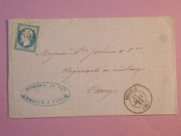 DL 7 FRANCE BELLE LETTRE  1863 EVREUX A CAEN   +N° 22+ ++AFF. INTERESSANT+ - 1849-1876: Classic Period