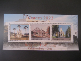 Österreich- PM Graz, ME3 Block Kalvarienberg Ostern 2022 ** - Personalisierte Briefmarken