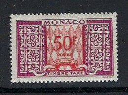 ● MONACO 1946 /57 ֍ SEGNATASSE ֍ 38A ** ● Cat. 65 € ● Singolo ● Lotto N. 308 ● - Impuesto