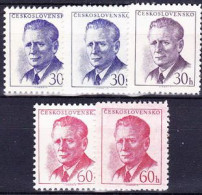 ** Tchécoslovaquie 1958 Mi 1081-2 A-C (Yv 965-6+992-3), (MNH)** - Ungebraucht