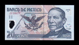 México 20 Pesos Benito Juárez 2005 Pick 116eX(2) Serie X Polymer Sc Unc - Mexico