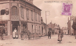EGRISELLES-le-BOCAGE (Yonne) - Rue Principale - Pub Chocolat Menier - Voyagé Timbre Paris Expo. Internat. 1937 (2 Scans) - Egriselles Le Bocage