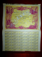 Ferrocarriles Económicos De Villena A Alcoy Y Yecla 1910, Spain  Share Certificate - Spoorwegen En Trams