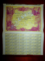 Ferrocarriles Económicos De Villena A Alcoy Y Yecla 1910, Spain  Share Certificate - Railway & Tramway