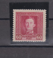BOSNIA AND HERZEGOVINA AUSTRIA 1917 60  H  Perforation L 11 1/2 Hinged - Bosnia Erzegovina