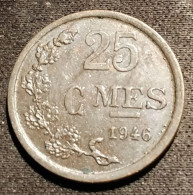 LUXEMBOURG - 25 CENTIMES 1946 - Bronze - KM 45 - Luxemburgo