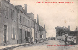 HERY (Yonne) - Le Carrefour Des Routes D'Auxerre, Seignelay - Etablissements Economiques Troyens - Voyagé 1915 (2 Scans) - Hery