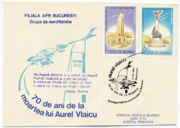 COV 90 - 954 Aurel VLAICU, Corespondenta Parasuitata, Romania - Cover - Used - 1983 - Storia Postale