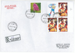 COV 90 - 29-a FOOTBALL, Hagi, Stamps With Vignette - Registered Cover - Used - 2011 - Maximum Cards & Covers