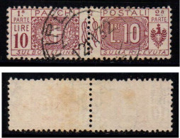 Regno 1914 - Pacchi Nodo Savoia - 10 Lire - Usato - Postpaketten