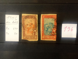 Tunisie  Français Colis Postaux Non Dentelé  N° 8a-9a Lot 196 Oblitéré 1906 Côte + 680 Euros - Altri & Non Classificati