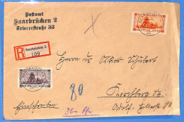 Saar - 1933 - Lettre Einschreiben De Saarbrücken - G30178 - Covers & Documents