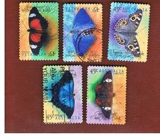 AUSTRALIA  -  SG 1815.1819  -      1998 BUTTERFLIES (COMPLET SET OF 5)  -       USED - Gebraucht