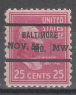 USA Precancel Vorausentwertungen Preo Bureau Maryland, Baltimore 829-71, Dated - Precancels