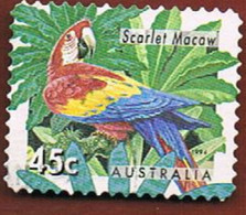 AUSTRALIA  -  SG 1485  -      1994  BIRDS: SCARLET MACAW   -       USED - Usados